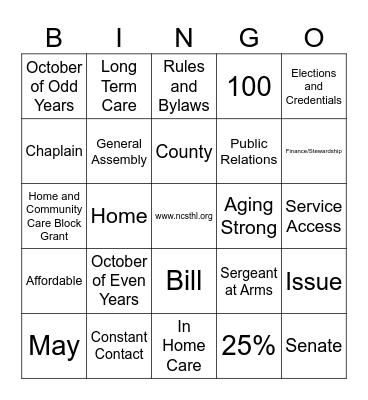 NCSTHL Bingo Card