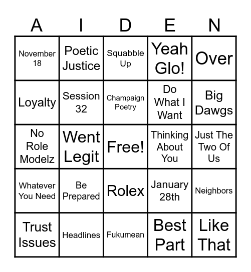 Bingo Card