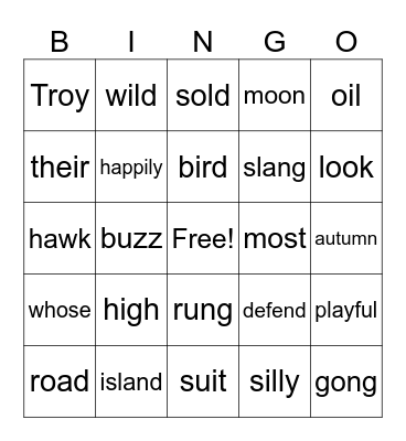 Jagger's Bingo Card Bingo Card