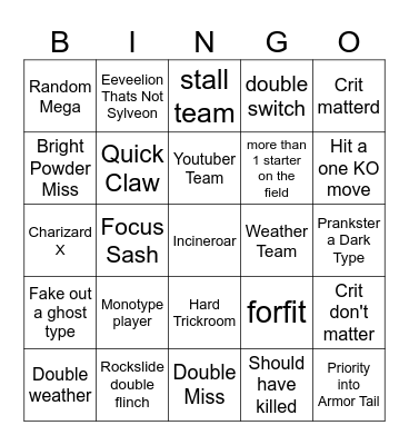 Pokemon Champions Double Bingo Card