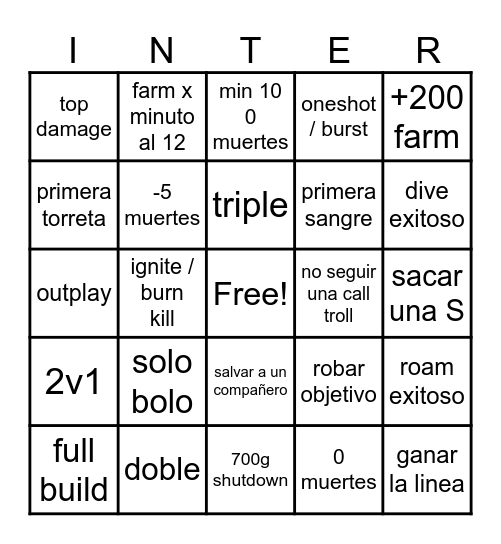 lolsito Bingo Card