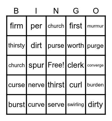 UFLI Lesson 82 Bingo Card