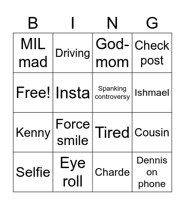 Zahirah Mosque Predictions Bingo Card