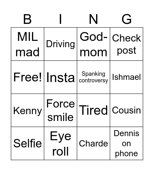 Zahirah Mosque Predictions Bingo Card