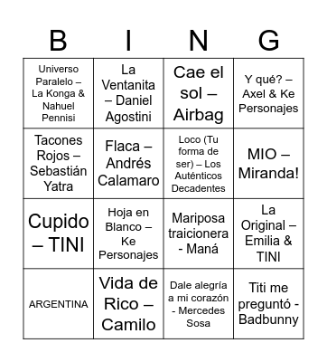 25 DE MAYO DE 1810 Bingo Card