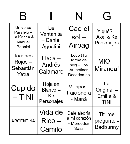 25 DE MAYO DE 1810 Bingo Card