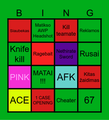 12h Streamo Bingo Card