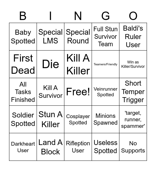 The Corrupted Crossroads BINGO Card