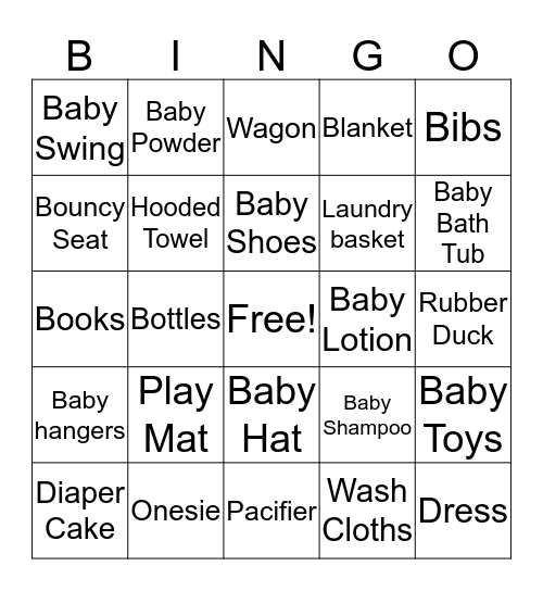 Baby Huston BINGO Card