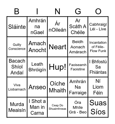 Biongó Lócó 2026 Bingo Card