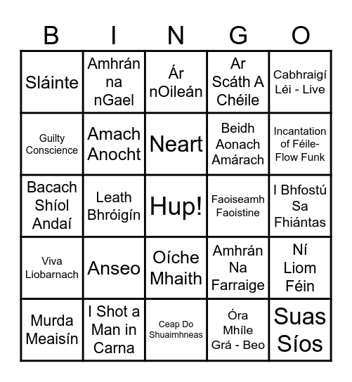 Biongó Lócó 2026 Bingo Card