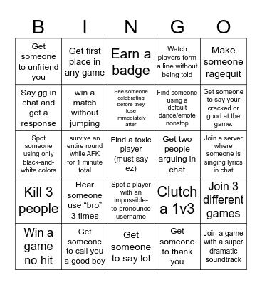 PLS DONATE BINGO Card