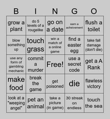 Steam Bingo Card