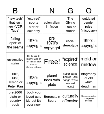 FDR Weeds: P.E.R.U. Bingo Card