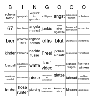 Brennpunkt Bingo1 Bingo Card