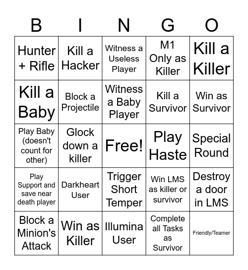Corrupted Crossroads Bingo Card