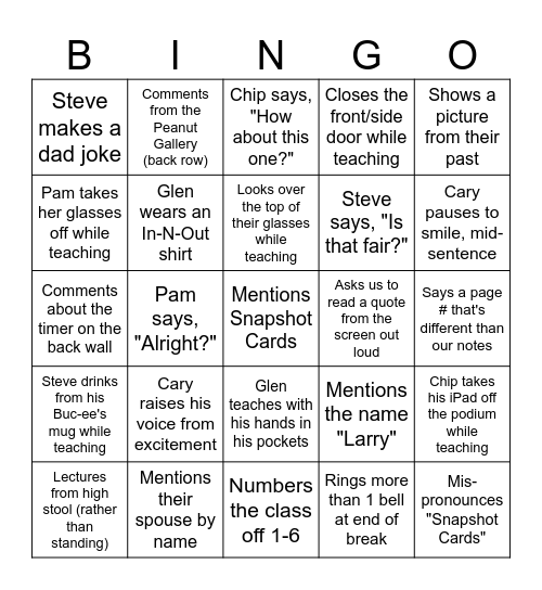 CIT - May 2026 (If a facilitator...) Bingo Card