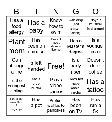 FWBW Bingo Card