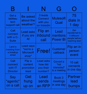 SDR Bingo Card