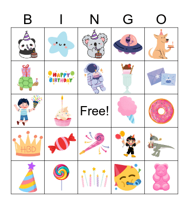 Happy Birthday Bingo Card
