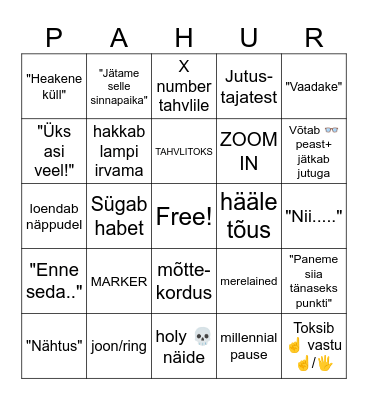 Igav on Bingo Card