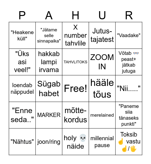 Igav on Bingo Card