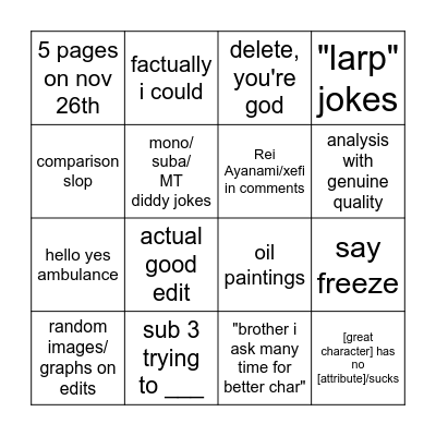 Scrolling Mediatok in 2026 Bingo Card