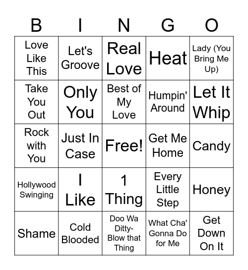Cleaning Bingo Card