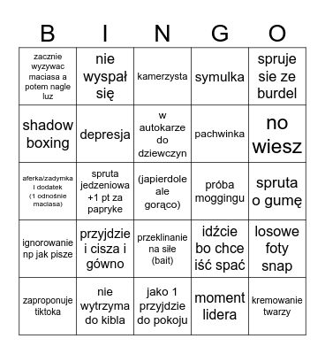 miara Bingo Card
