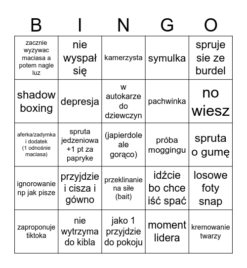 miara Bingo Card