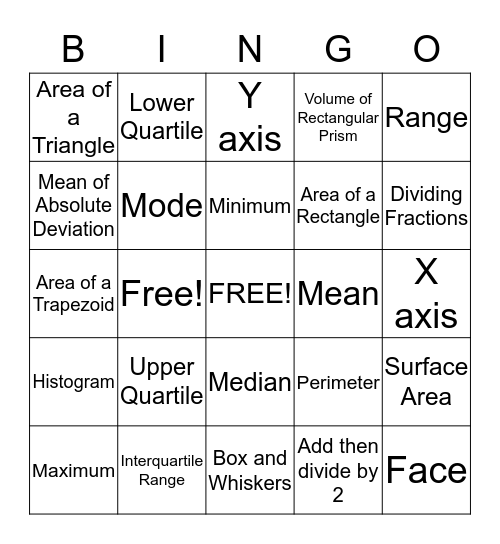 Review Bingo Card