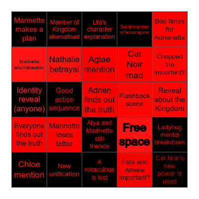 Mlb season 6 finale Bingo Card