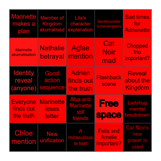 Mlb season 6 finale Bingo Card