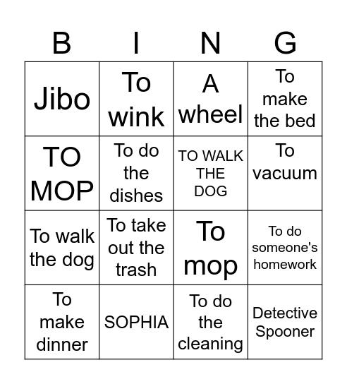 ROBOT BINGO Card