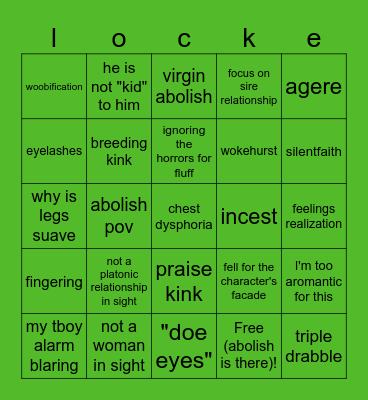 our good friend bingo Card
