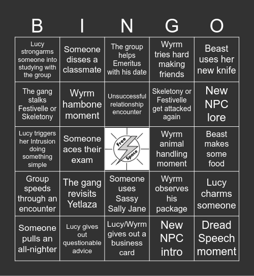 Strixhaven: A Curriculum of Chaos Ep.8: Nose to the Grindstone Bingo Card