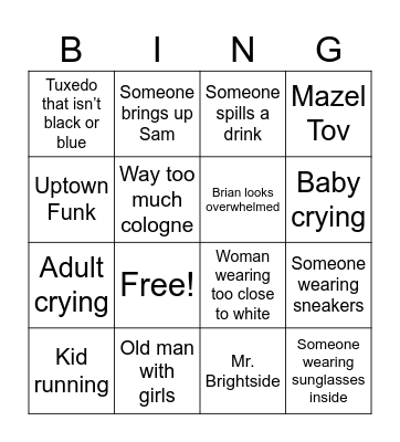 Brian Bingo Card