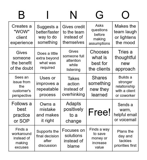 The Abacus Way Bingo Card