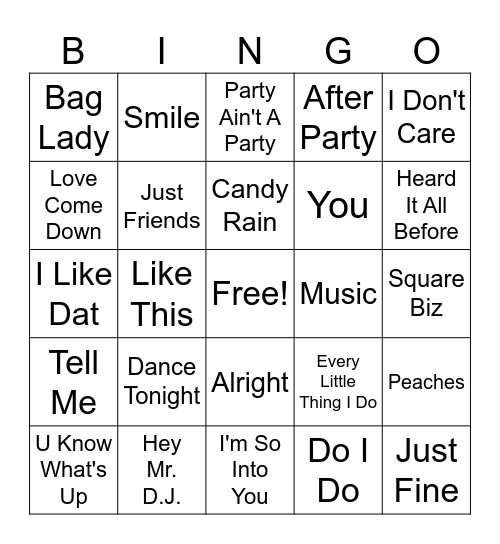 Feel'n Good Bingo Card
