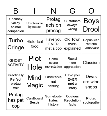 Dark and Stormy Bingo Card