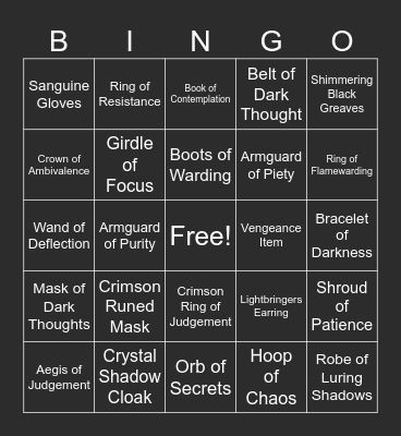 VT Bingo 3.0 Bingo Card