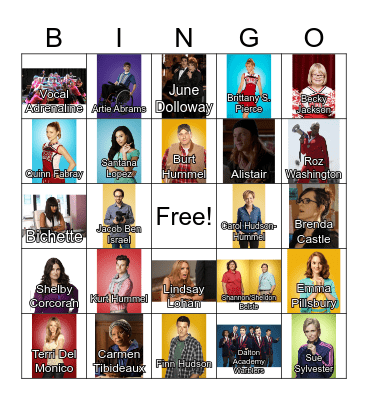 Glee-ngo Bingo Card