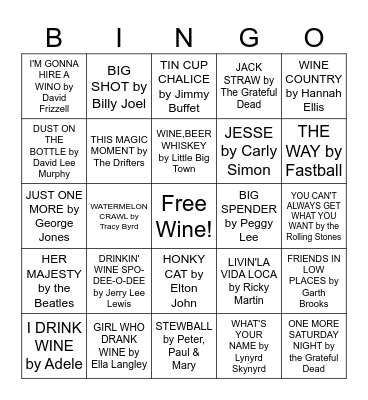 YOU HAD ME AT MERLOT Bingo Card