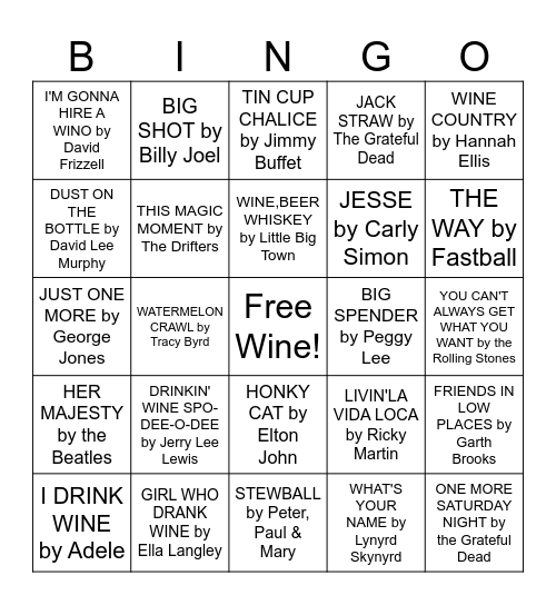 YOU HAD ME AT MERLOT Bingo Card