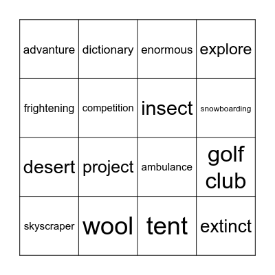 Bingo Card