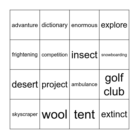 Bingo Card