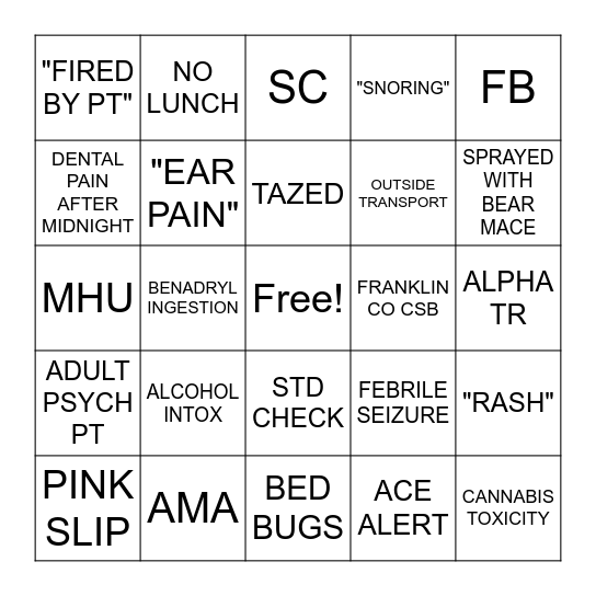 ED BINGO Card