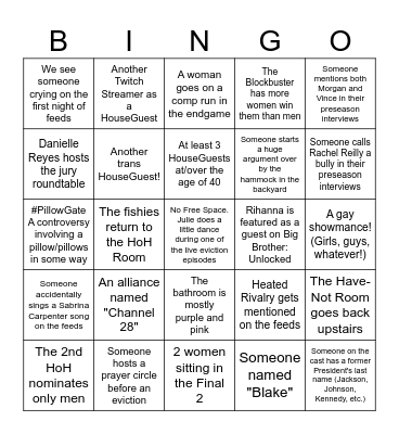 BB28 REGULAR BINGO! Bingo Card