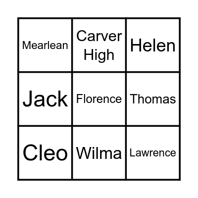 BUTLER BINGO Card