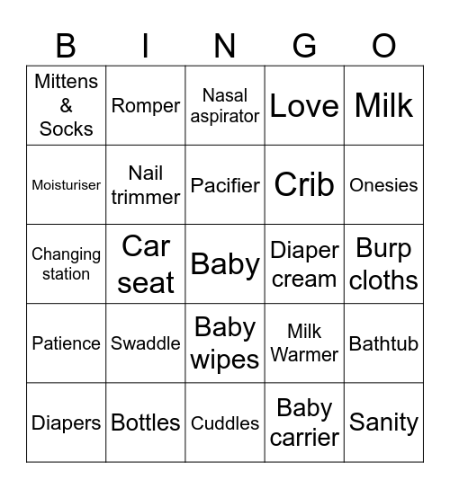 Theo's 1st Birthday! Bingo Card